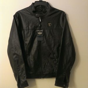 EMPORIO & CO FERRARI Leather Jacket XXL BRAND NWT